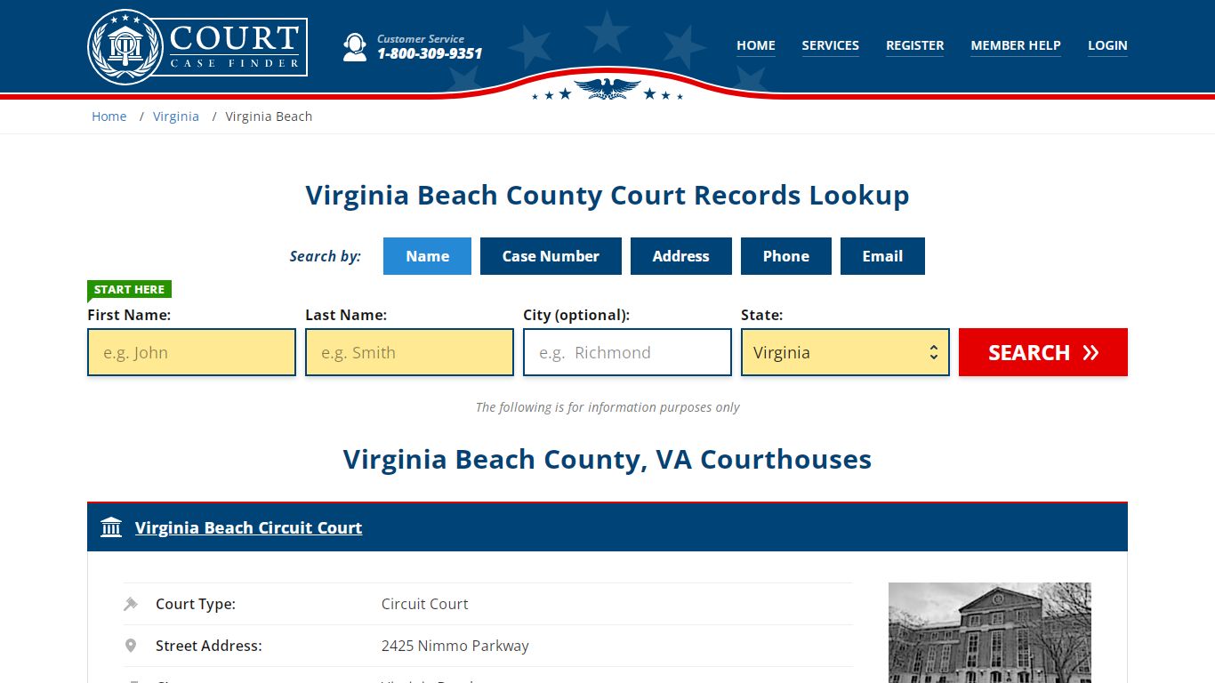 Virginia Beach County Court Records | VA Case Lookup